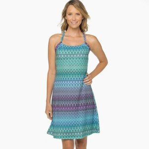 [SOLD] Prana Women's Size M Quinn Dress Cool Green Ibiza Racerback Knee Length